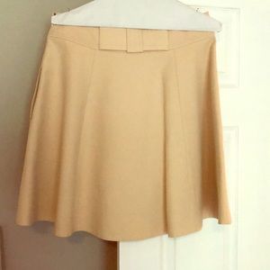 Kate Spade High Waisted Cream Bow Skirt